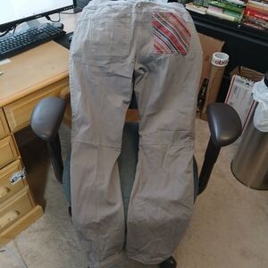 PrAna double knee pants with striped detail